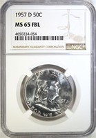 1957-D FRANKLIN HALF DOLLAR NGC