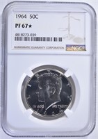 1964 KENNEDY HALF DOLLAR NGC PF67*