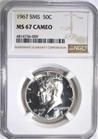 1967 SMS KENNEDY HALF DOLLAR NGC