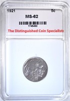 1921 BUFFALO NICKEL, TDCS UNC