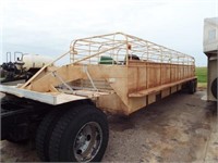 6'x32' cage top stock trailer, tandem axle, 8 lug