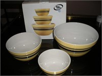 Stoneware Bowls 3 Pcs 1 Lot