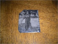 Tin Type Baseball Player Negative STERLING