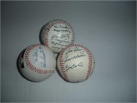 Autographed Signened Baseball 3 Baseball 1 Lot-