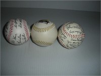 Autographed Signened Baseball 3 Baseball 1 Lot-