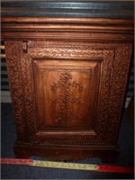 Ornate Wood Night Stand / Side Table Cabinet