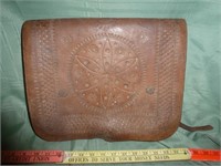 Vintage Hand Tooled Leather Satchel
