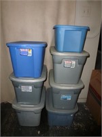 7pc Storage Totes With Lids