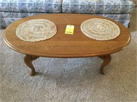 Oak Coffee Table & (2) End Tables