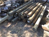 Various 6 Inch Wood Poles