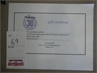 $30 Gift Certificate