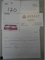 $250 Gift Certificates to Assaly Diamond and Fine