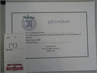$500 Gift Certificate for Gravel Hauling