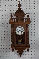 Antique German Key Wind Pendulum Wall Clock