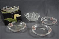 Mikasa Crystal Tulips Bowl,  Mayfair Salad Plates