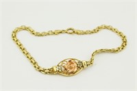 14k Yellow And Rose Gold Bracelet