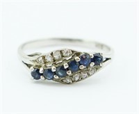 Sterling Silver And Sapphire Ring