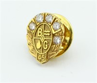 14k Gold And Diamond Bell & Gossat Service Pin