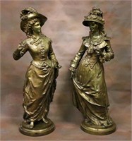 Pr Ernest Rancoulet 40" Bronzes of Victorian Women