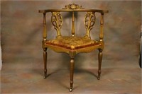 Antique Gilded French Corner Chair