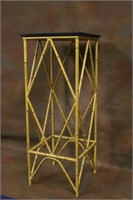 Metal Rattan Marble Top Stand/Table