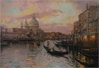 Thomas Kinkade "Sunset on Grand Canal" Venice