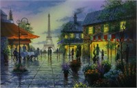 Ken Shotwell "Paris Lovers - Eiffel Tower" Litho