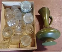 Hagar pottery and misc glassware