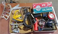 Hose holder, hardware, flashlights and others