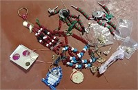 Misc costume jewelry and other beaded items