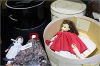 Hat Box w/Madame Alexander Doll - in pieces