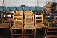 7 Oak Mule Ear Chairs