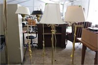 4 Brass Type Floor Lamps