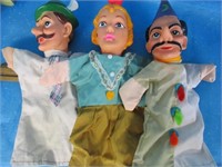 Vintage hand puppets; possibly from Mr. Rogers