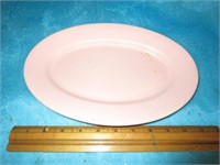 Pink serving platter; Clarksburg, WV