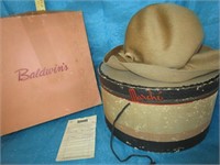 Vintage hat with box; purchased from Baldwins w/
