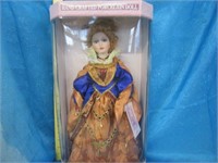 Hand crafter porcelain doll in box