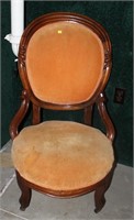 Walnut Victorian hip hugger chair