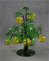 Hand Blown Art Glass Apple tree