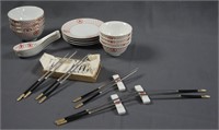Vintage Chinese Dinnerware 28 Piece Table Set