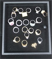 Lot, costume jewelry rings