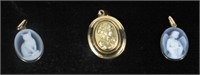 3- 14K Yellow gold pendants
