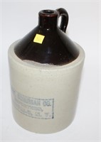 Stoneware ad jug #1: Wm. Schuman Co. Importers,