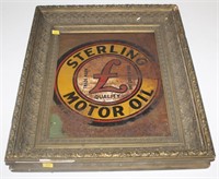 15" x 12" Metal Sterling Motor Oil sign in vintage