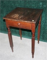 One-drawer stand with New York legs, 28.5" H.,