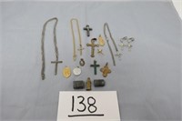 14 PCS RELIGIOUS JEWELRY SOME MARKED