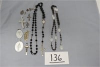 13 PCS RELIGIOUS JEWELRY, SOME MARKED