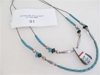 2 STRAND NATIVE AMERICAN NECKLACE