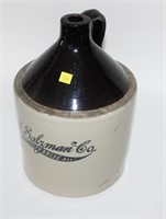 Stoneware ad jug #2: Salzman Co. "Purity