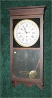 Calendar wall clock, U.S. made, 37"H